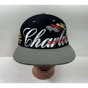 Vtg 90s Charlotte Motor Speedway Hat Strap back Trucker Cap NASCAR‎ Racing